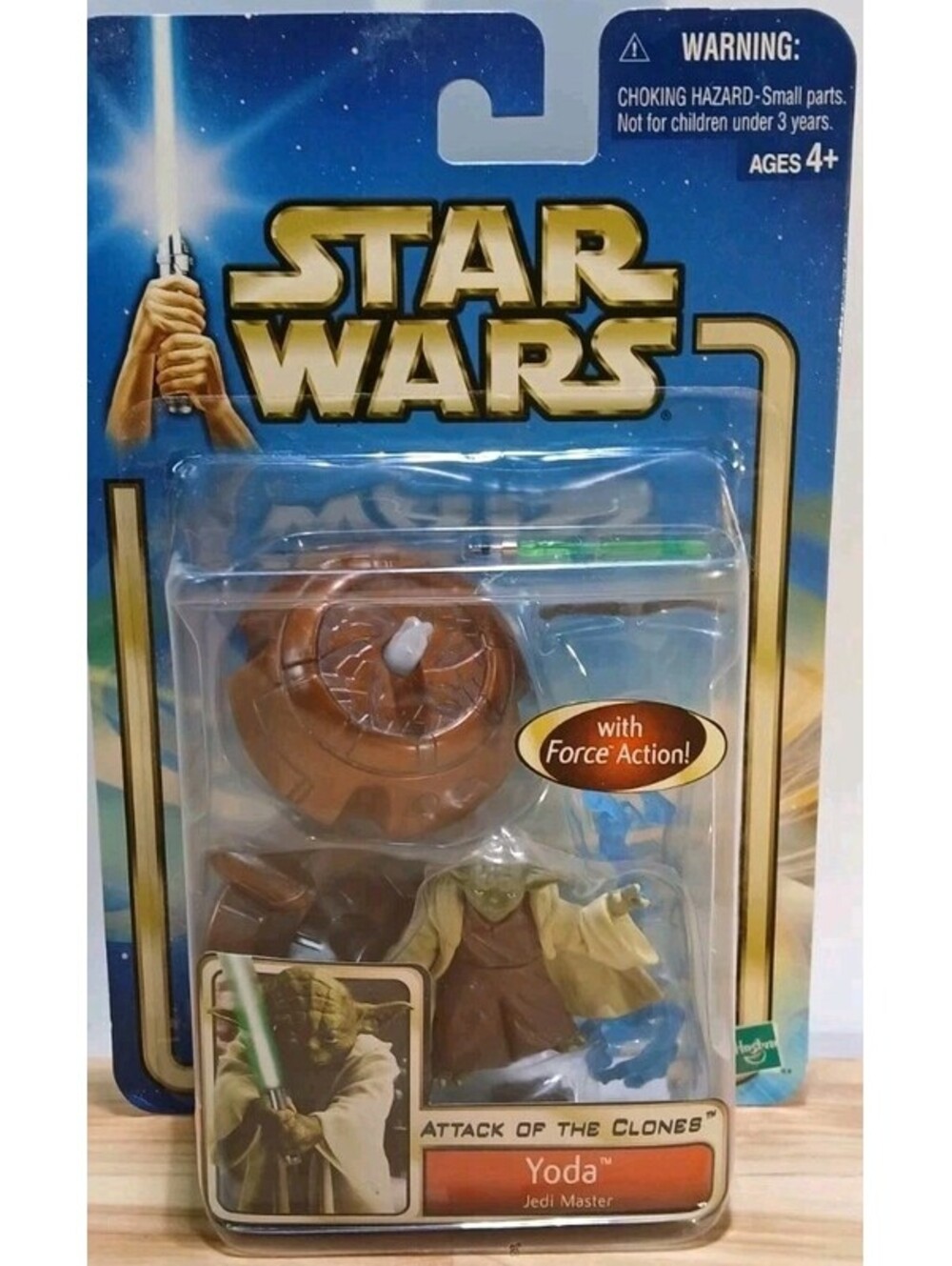 2002 - Hasbro Star Wars Action Figure Yoda Jedi Master Attack Of The Clones NEW